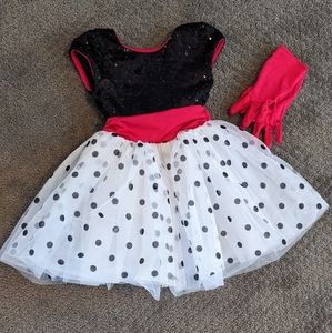 Girl's Dance Recital Cruela DeVille Costume Dress 5T